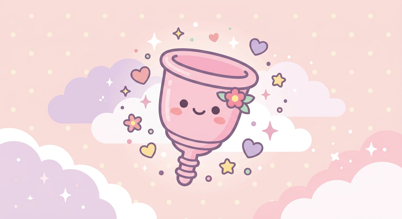 Kawaii illustration of the fleur cup